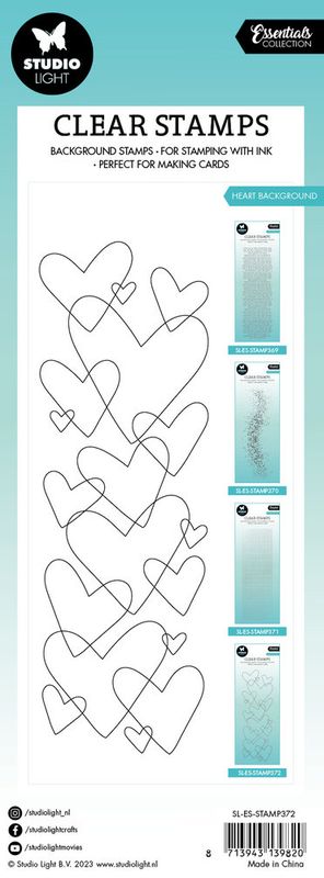  Studio Light - 372 - Essentials Clear Stamps - Heart Background