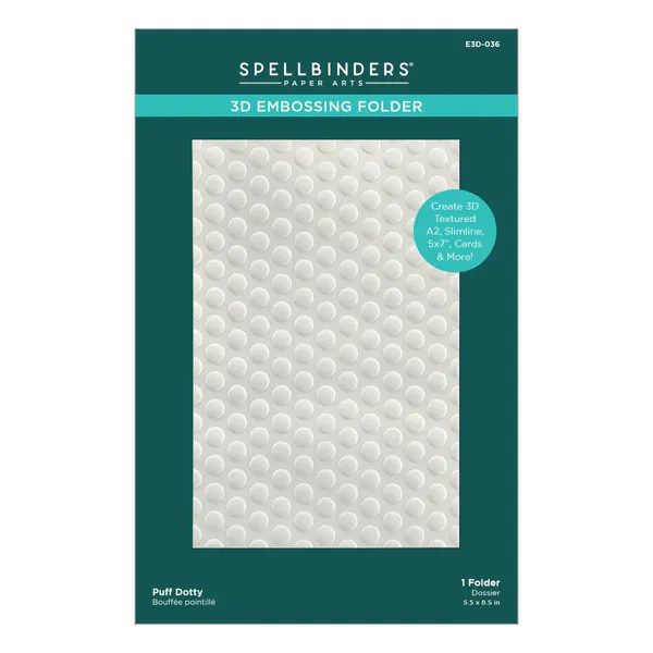 Spellbinders - E3D-036 - 3D Embossing Folder - Puff Dotty
