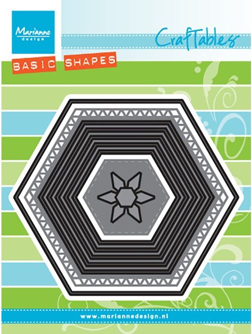 Hovedbilde Marianne Design - CR1444 - Craftables dies - Basic set - Hexagon