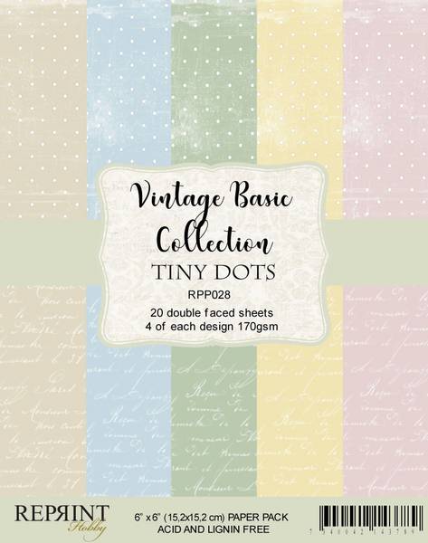 Reprint - 6x6 - RPP028 - Vintage Basic Collection Tiny Dots pack