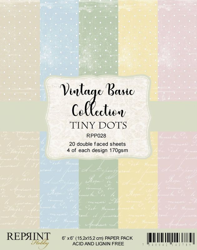 Reprint - 6x6 - RPP028 - Vintage Basic Collection Tiny Dots pack