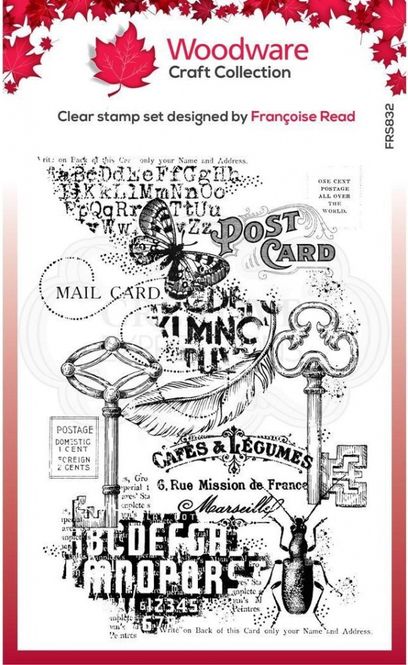 Hovedbilde Woodware - FRS832 - Clear stamp - Ephemera Background