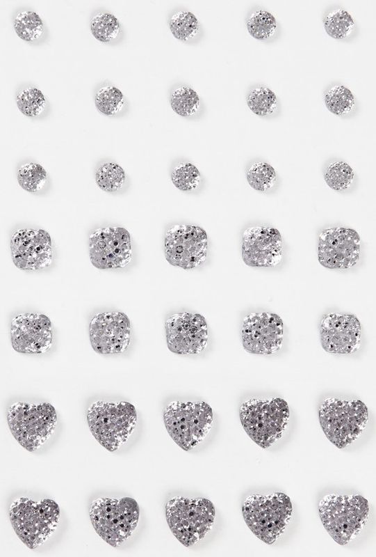 Vivi Gade - Rhinstones - 6-10 mm - Round, Square, Heart - Sølv