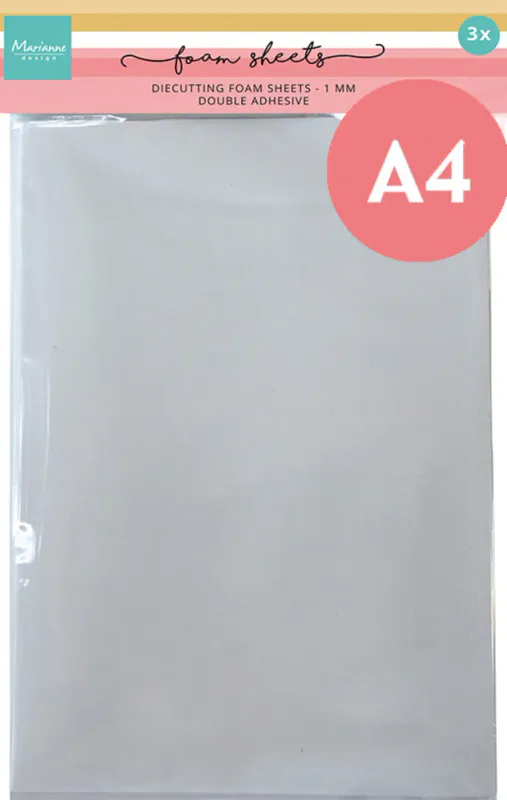 Marianne Design - LR0062 - 3D Foam Sheets  - A4 - White - h: 1 mm