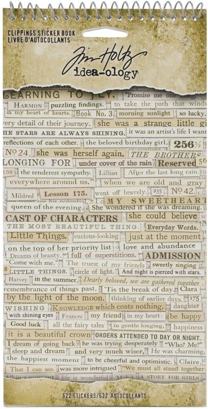 Tim Holtz - Idea-Ology - TH94030 - Clippings Sticker Book (622pc