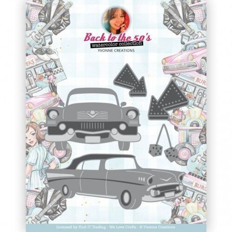 FIT - Dies - YCD10338 - Yvonne Creations - Fifties Cars