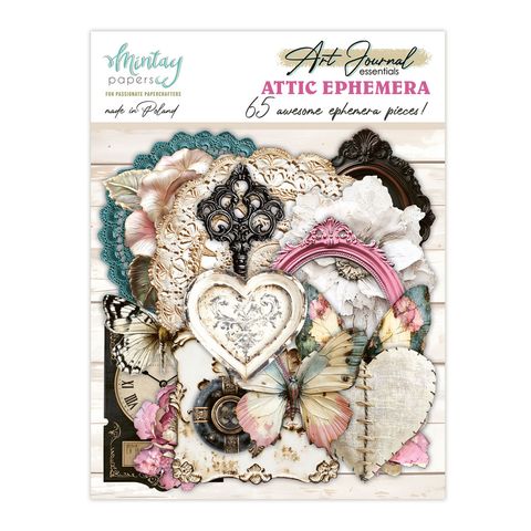 Hovedbilde Mintay - Art Journal - C06 - Attic Ephemera - Paper Die-Cuts - 65 pcs