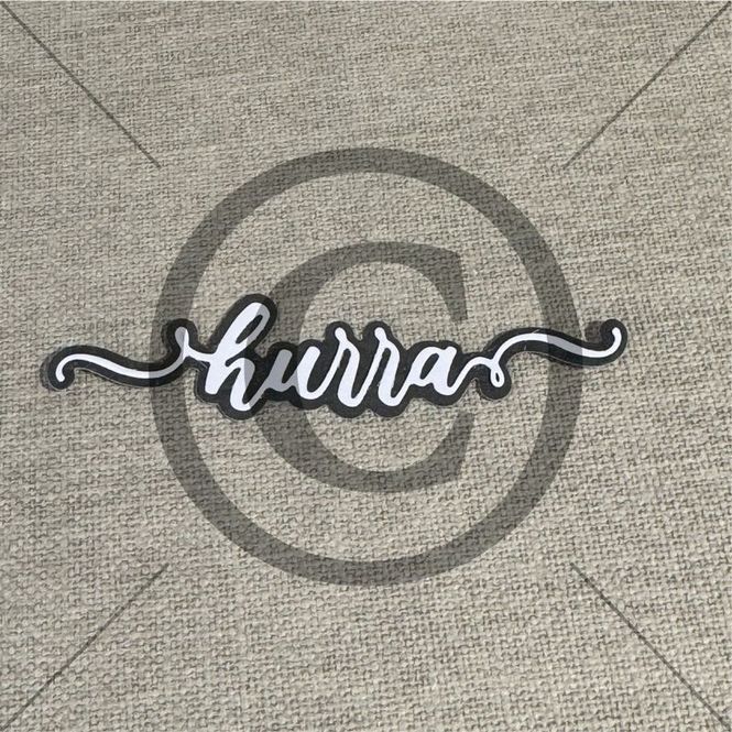 Hovedbilde Papirdesign - Dies - PD 1672 - Hurra 2 (Reproduksjon av PD 1371)