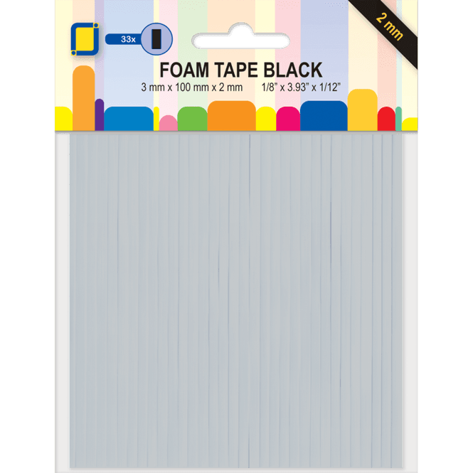Hovedbilde JEJE Produkt - 3D Foam Tape - Lines - Black - 3x100 mm - h: 2 mm