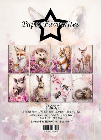 Hovedbilde Paper Favourites - A6 Paper Pack - PFA580 - Wildlife