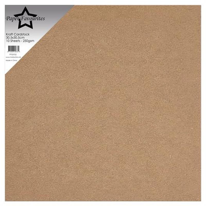 Paper Favourites - 12x12 - Kraft Cardstock - 932 - Kraft (250g) - 10 pk