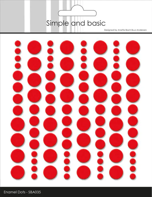 Simple and Basic - SBA035 - Enamel Dots - Pink Red