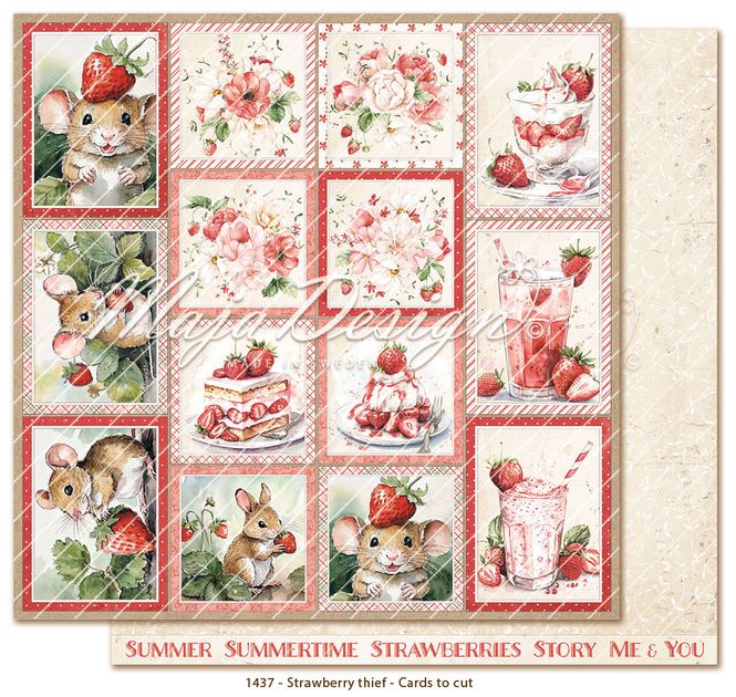 Hovedbilde Maja Design - 1437 - Strawberry thief - Cut-out-cards