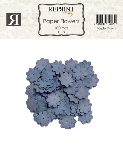 Hovedbilde Reprint - FL018 - Mini Paper Flowers - 20mm - Purple Dawn - 100stk