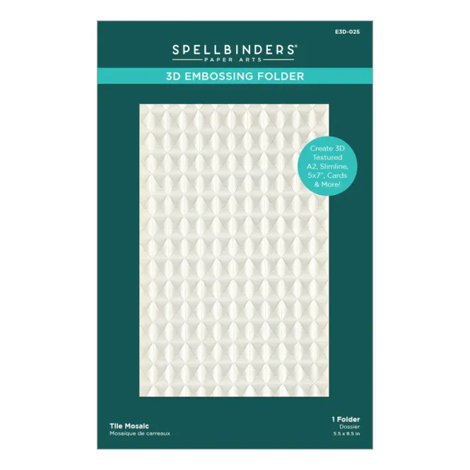 Hovedbilde Spellbinders - E3D-025 - 3D Embossing Folder - Tile Mosaic
