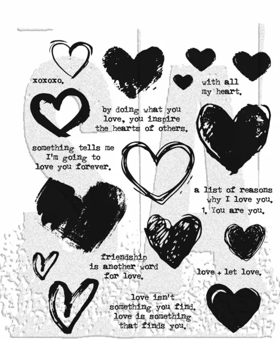 Hovedbilde Tim Holtz - Stampers Anonymous - CMS477 - Love Notes