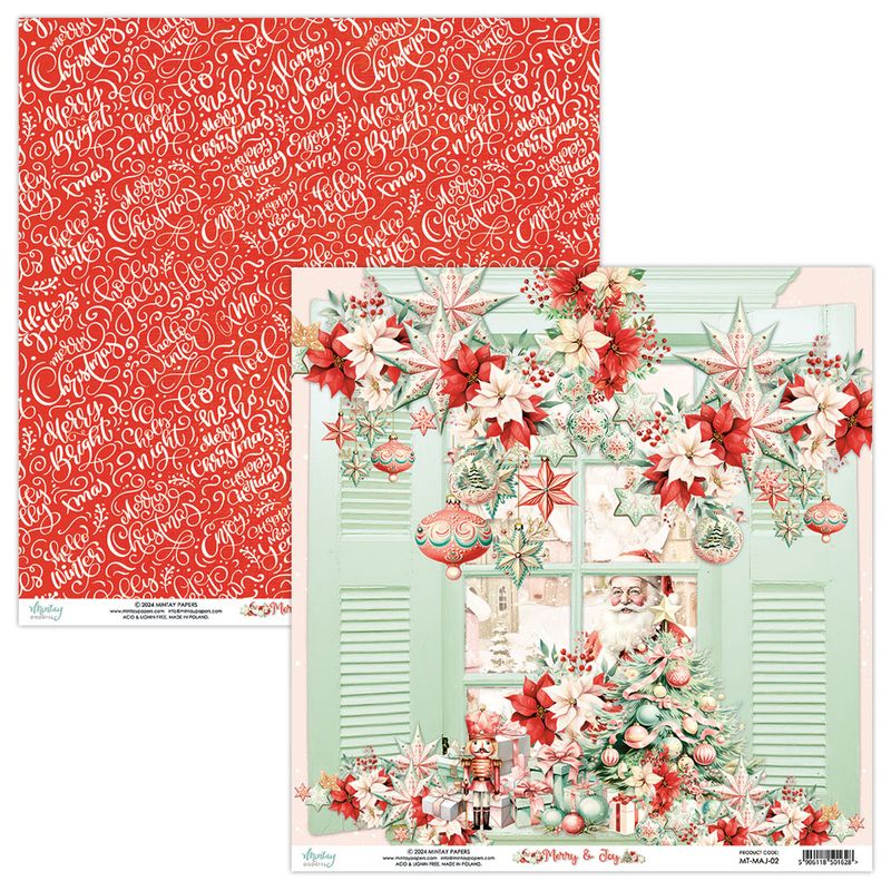 Mintay - MAJ - 12x12 - Paper Set - Merry & Joy