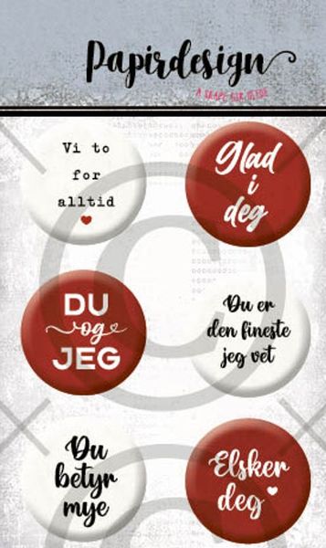 Papirdesign - Buttons - 1640 - Glad i deg