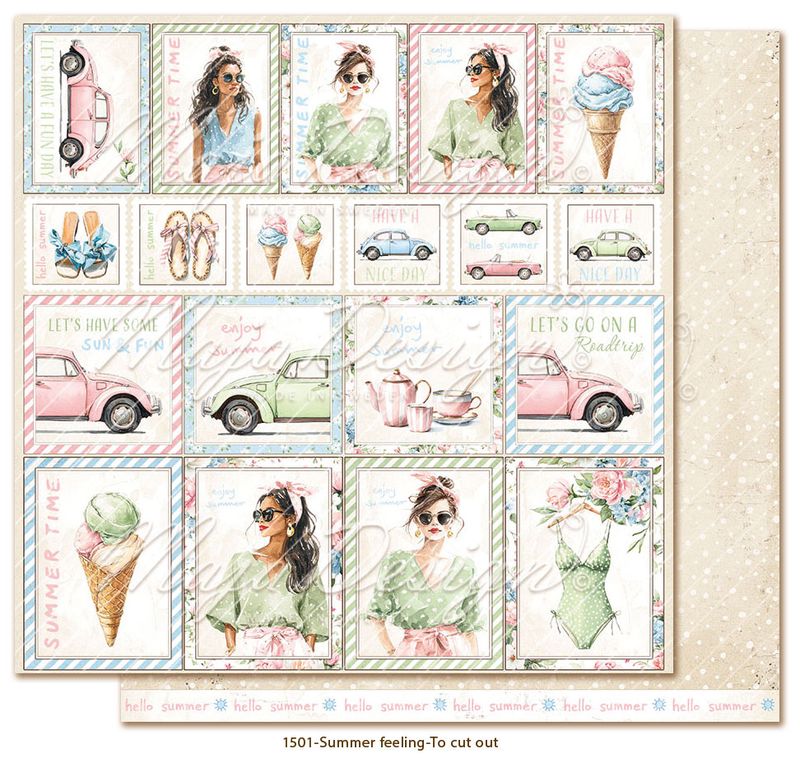 Maja Design - 1508 - Summer Feeling - 12x12 Paper Pack - inkl monochromes