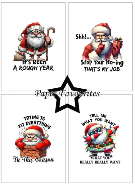 Paper Favourites - A6 Paper Pack - PFA586 - Sarcastic Santa