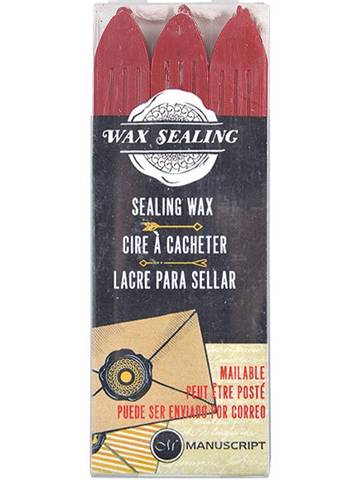 Hovedbilde Manuscript - Sealing Wax - Lakkstang m/ veke - Rød - 3pk