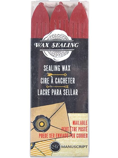 Hovedbilde Manuscript - Sealing Wax - Lakkstang m/ veke - Rød - 3pk