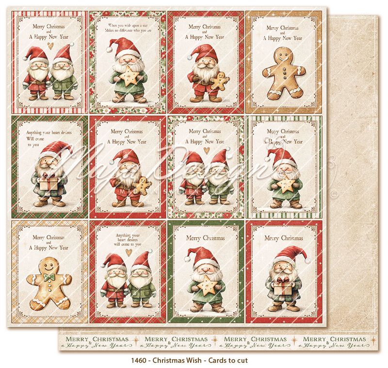 Maja Design - 1467 - Christmas Wish - 12x12 Paper Pack - inkl monochromes