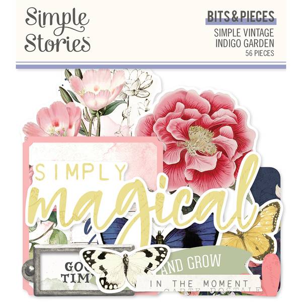 Simple Stories - 17122 - Vintage Indigo Garden Bits & Pieces