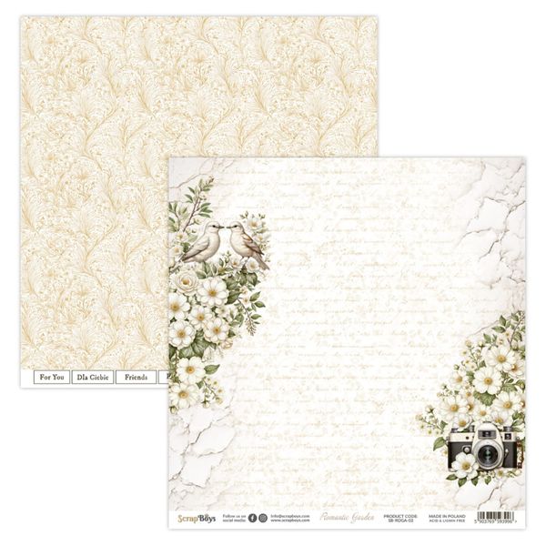 ScrapBoys - Romantic Garden - 12x12 - Paper Pack