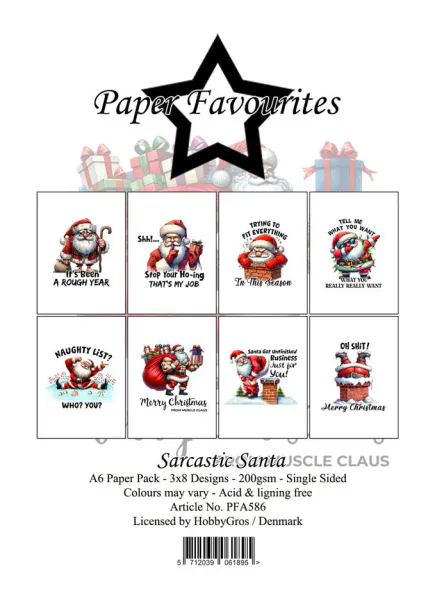 Paper Favourites - A6 Paper Pack - PFA586 - Sarcastic Santa