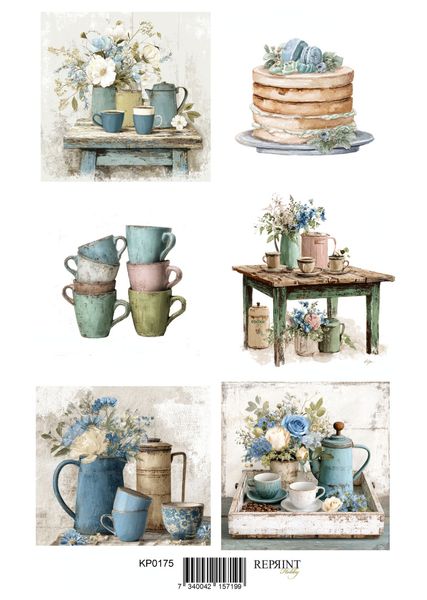 Reprint -  KP0175 - A4 Klippeark - Quiet Moments - Moments
