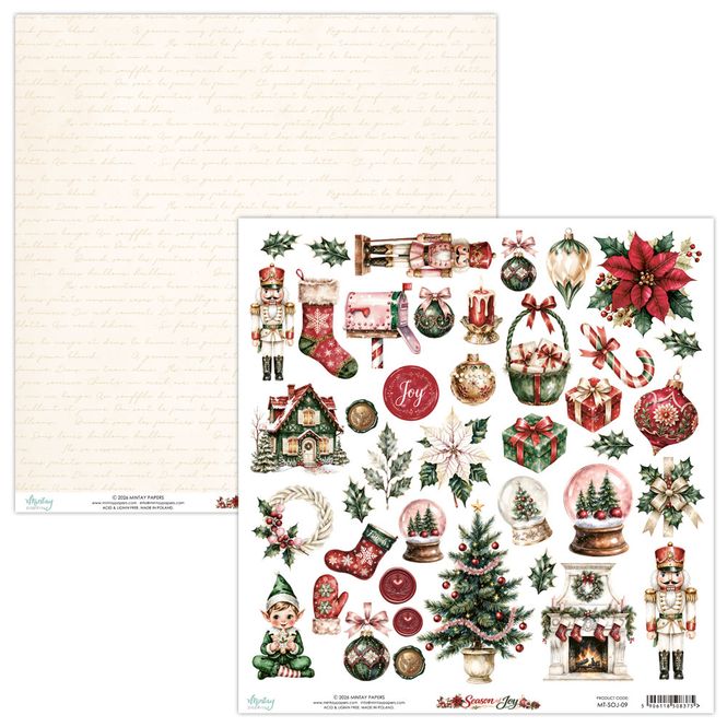 Hovedbilde Mintay - SOJ - 12x12 - Season of Joy - 09 - Die-Cut Sheet - Elements