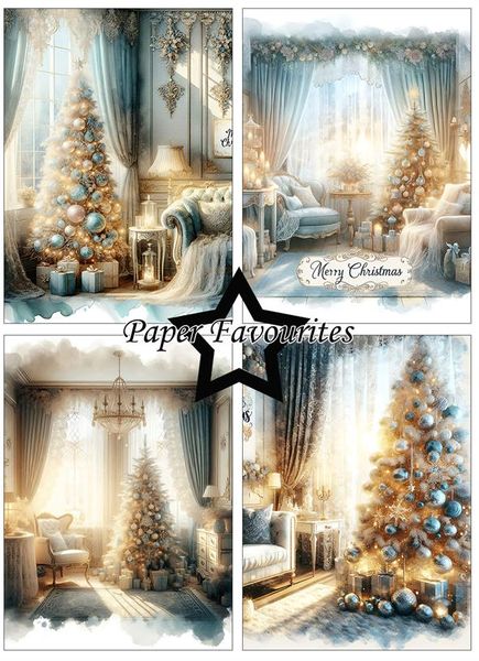 Paper Favourites - A6 Paper Pack - PFA594 - Christmas Trees