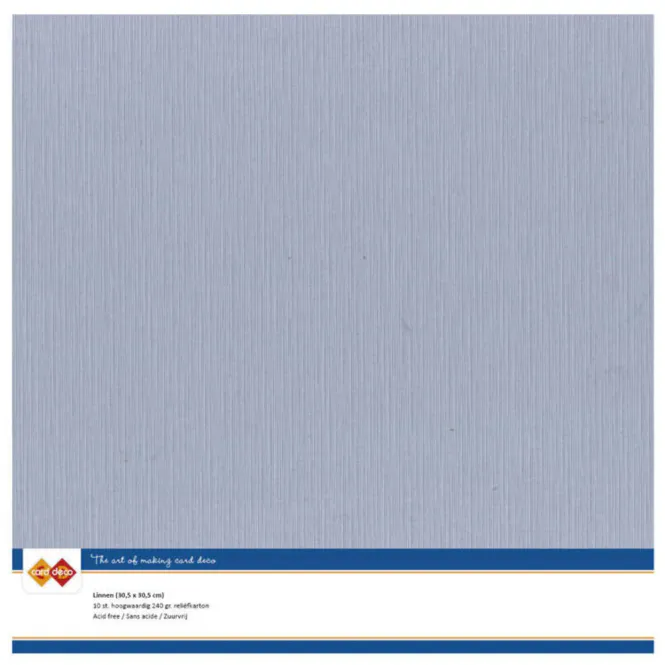 Hovedbilde Linen Cardstock - 240g - 12x12 - SC52 - Old Blue - 10 pk