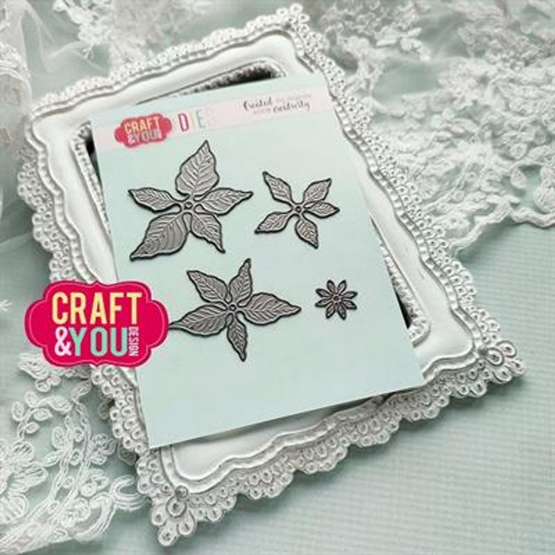 Craft & You - Dies - CW211 - Pointsettia #3