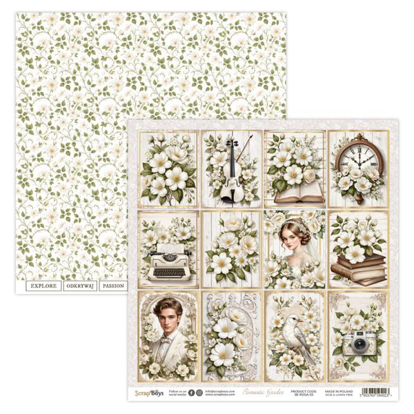 ScrapBoys - Romantic Garden - 12x12 - Paper Pack