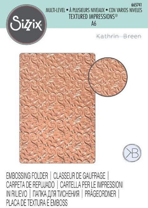 Hovedbilde Sizzix - 665741 - Textured Impressions - A6 - Floral Flourishes