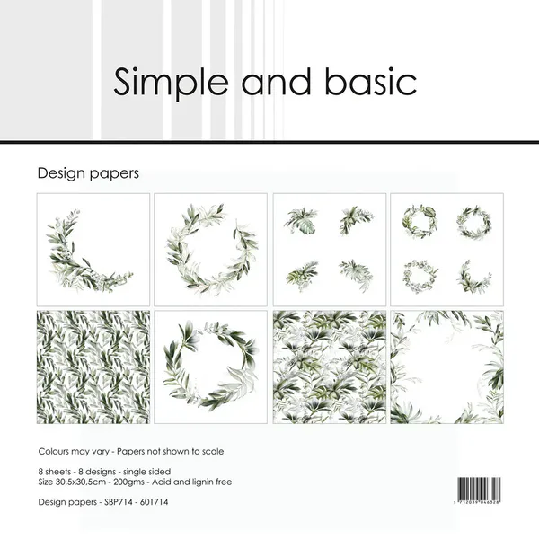 Simple and basic - SBP714 - Paper Pack - 12x12 - Green Softness