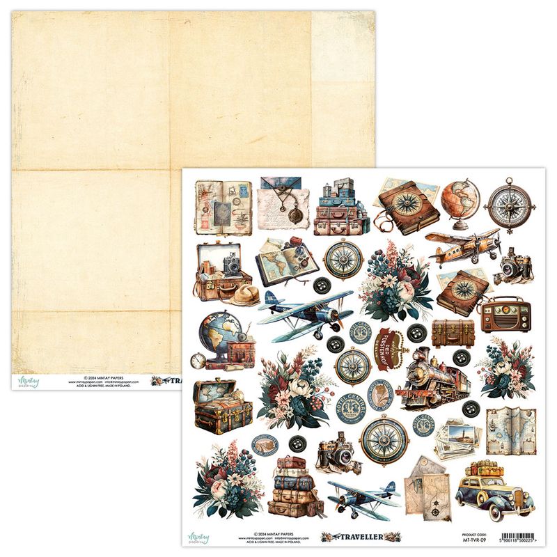 Mintay - TVR - 12x12 - Traveller - 09 Die cut Sheet
