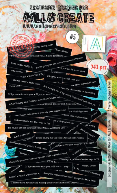 Hovedbilde AALL & Create - Ephemera Die-cuts - # 5 - Sharp Tongues - Black