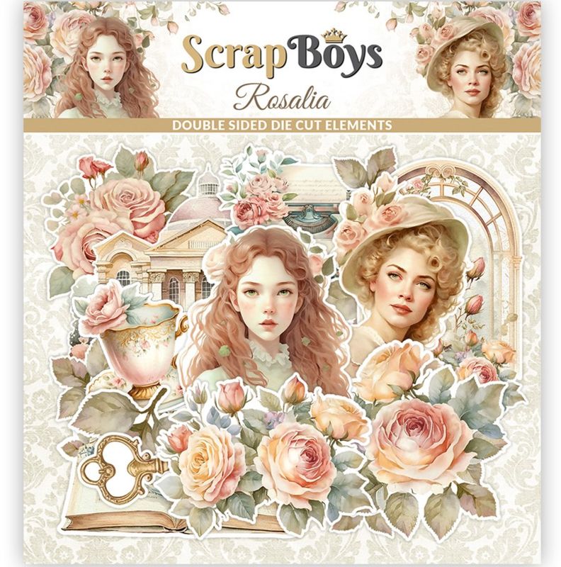 ScrapBoys - Rosalia - ROSA-12 - Paper Die Cut Elements 47stk