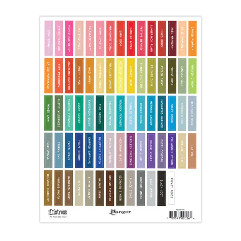 Hovedbilde  Tim Holtz -  Label Sheet for Distress - Ink Pad - White printing