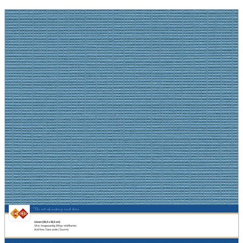 Linen Cardstock - 240g - 12x12 - SC40 - Turquoise / Sea Blue - 10 pk