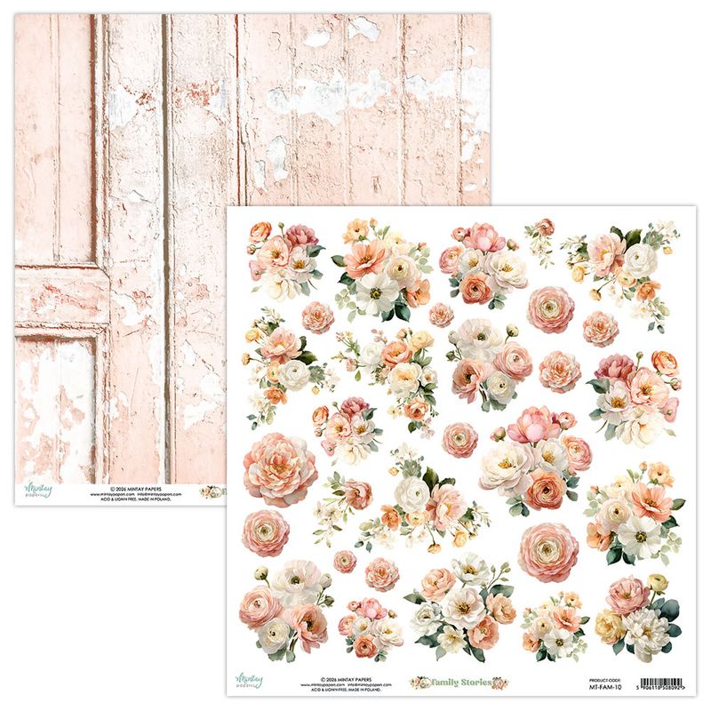 Mintay - FAM - 12x12 - Family Stories - 10 - Die-Cut Sheet - Flora