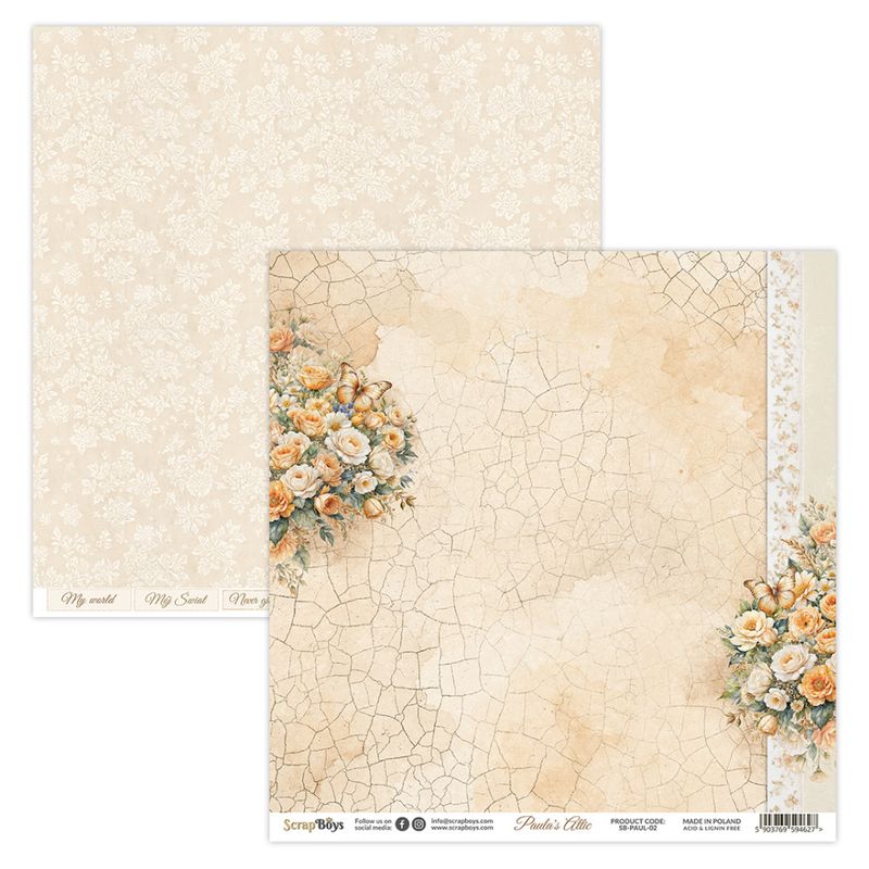 ScrapBoys - Paula's Attic - 12x12 - Paper Pack