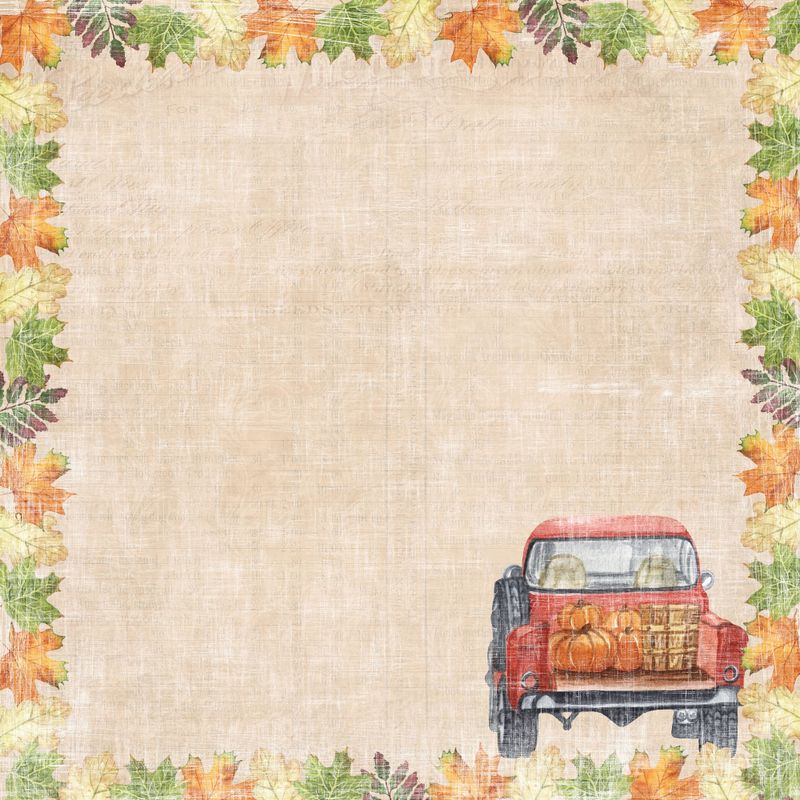 Reprint - 12x12 - RP0545 - Harvest Time - Harvest Truck