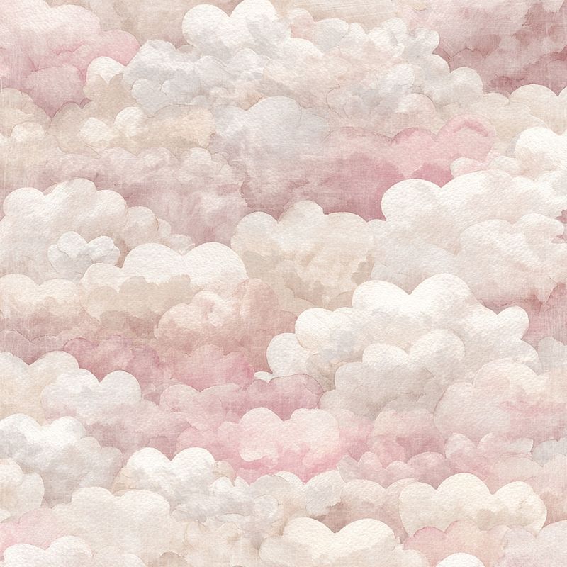 Reprint - 12x12 - RP0726 - Happiness - Pink heart cloud