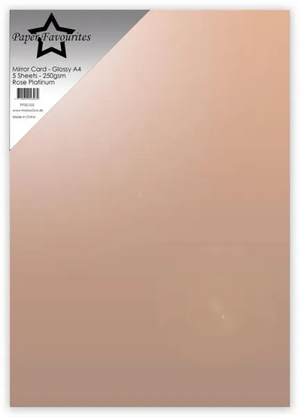 Paper Favourites - A4 - Mirror Card Glossy - 105 - Rose Platinum