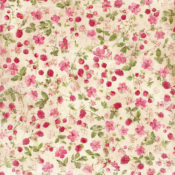 Reprint - 12x12 - RP0752 - Summer Garden - Raspberries