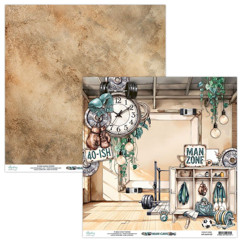 Mintay - MAN - 12x12 Paper Pad - Man Cave